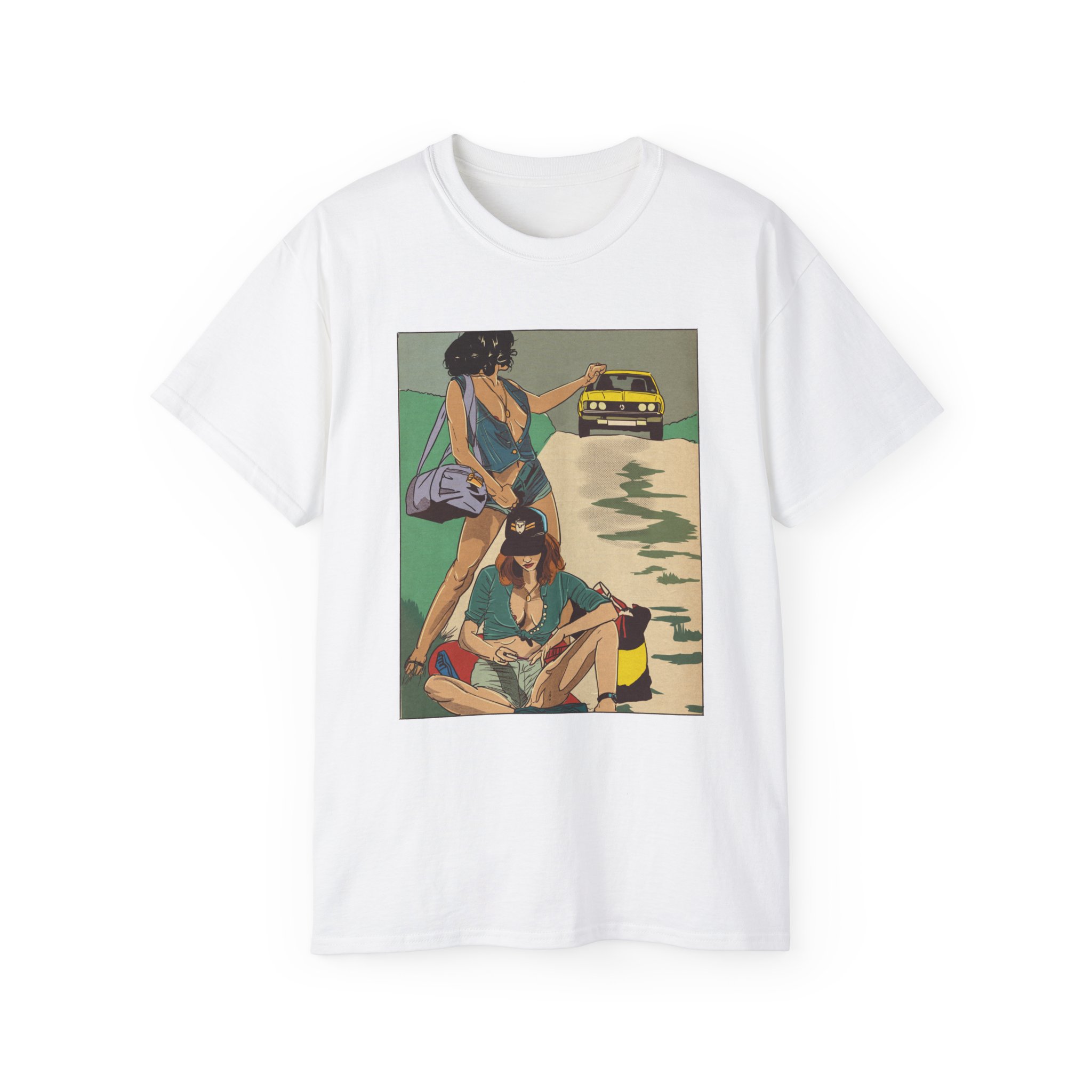 Retro Beach Vibes Unisex Tee - Summer Style, Casual Wear, Graphic Tee, Gift for Beach Lovers, Vacation Shirt